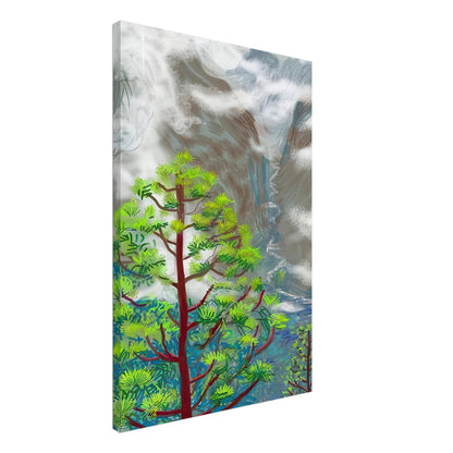 David Hockney, The Yosemite Suite, Yosemite mountains and lush green forests, canvas print, 30 × 40 cm (12 × 16 in)