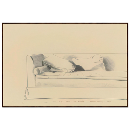 Sofa 8501 Hedges Place by David Hockney Framed Art Print