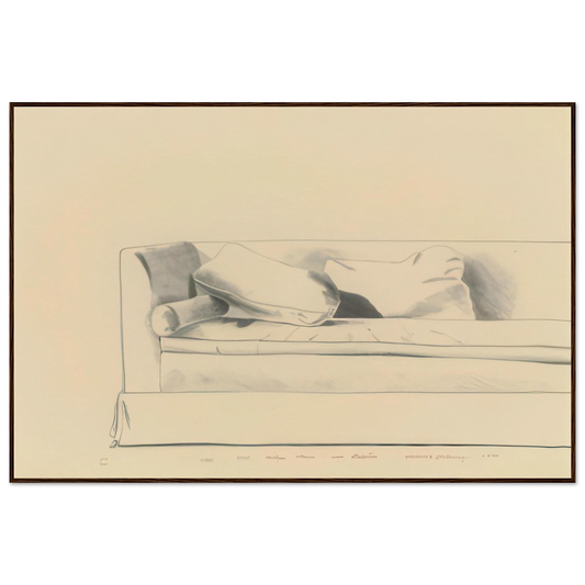 Sofa 8501 Hedges Place by David Hockney Framed Art Print