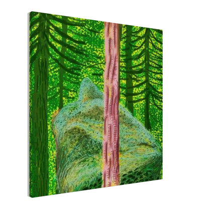 David Hockney, The Yosemite Suite, Yosemite mountains and lush green forests, canvas print, 70 × 100 cm (28 × 40 in)
