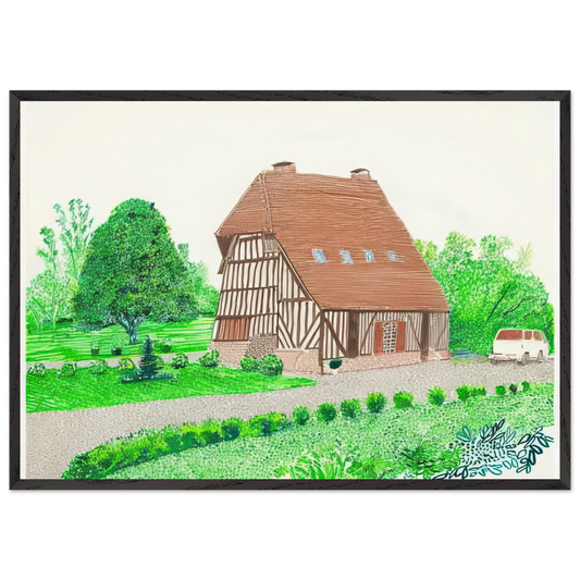 In Front Of House Looking West - Signed Print by David Hockney 70x100 cm