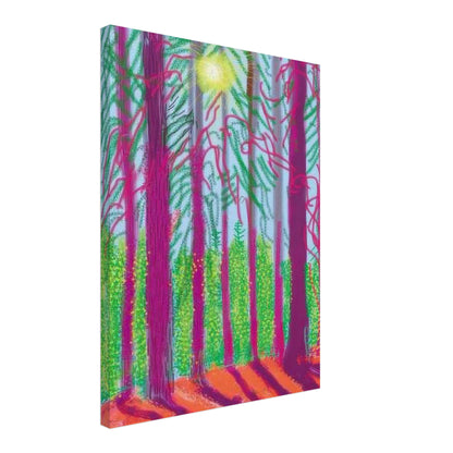David Hockney, The Yosemite Suite, Yosemite mountains and lush green forests, canvas print, 70 × 100 cm (28 × 40 in)