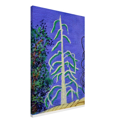 David Hockney, The Yosemite Suite, Yosemite mountains and lush green forests, canvas print, 50 × 50 cm (20 × 20 in)