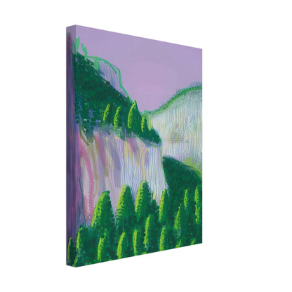 David Hockney, The Yosemite Suite, Yosemite mountains and lush green forests, canvas print, 40 × 60 cm (16 × 24 in)