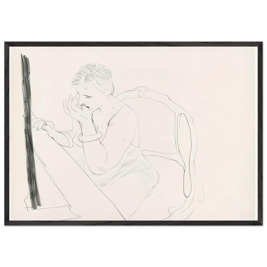 Celia Adjusting Her Eyelash - Signed Print by David Hockney 