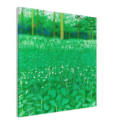 David Hockney, The Arrival of Spring (15 March), woodland path and budding trees, canvas print, 45 × 60 cm (18 × 24 in)