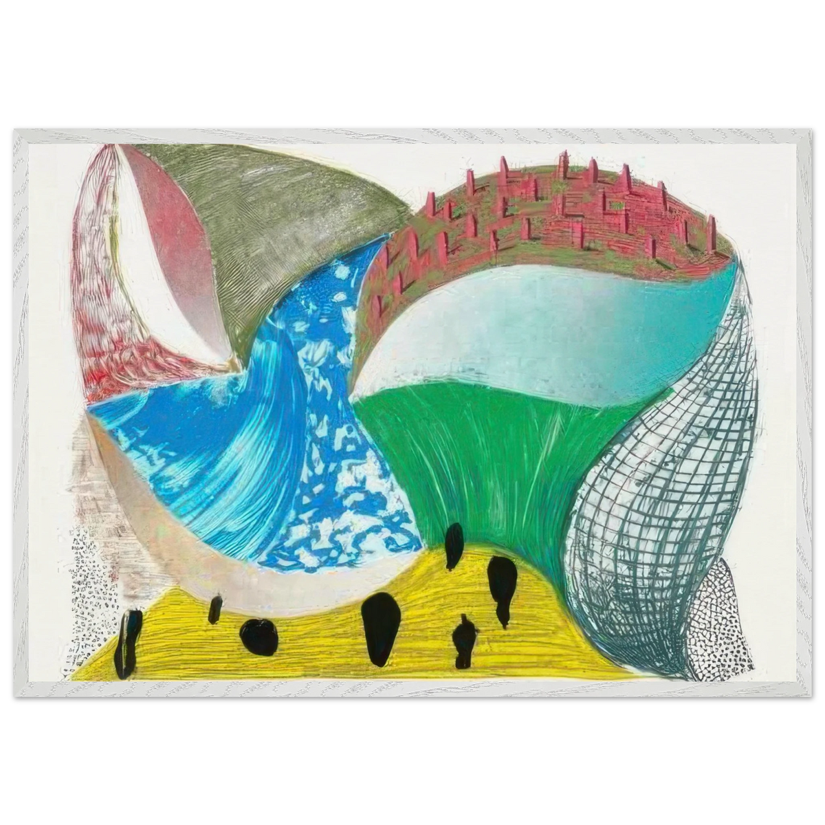 Gorge d'Incre by David Hockney Framed Art Print