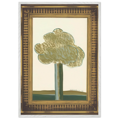 Picture Of A Landscape In An Elaborate Gold Frame, 2 by David Hockney Wooden Framed art print