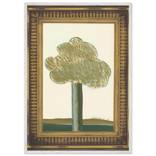 Picture Of A Landscape In An Elaborate Gold Frame, 2 by David Hockney Wooden Framed art print