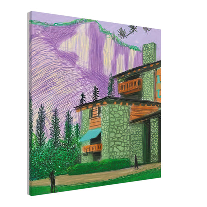 David Hockney, The Yosemite Suite, Yosemite mountains and lush green forests, canvas print, 60 × 90 cm (24 × 36 in)