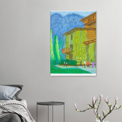 David Hockney, The Yosemite Suite, Yosemite mountains and lush green forests, canvas print