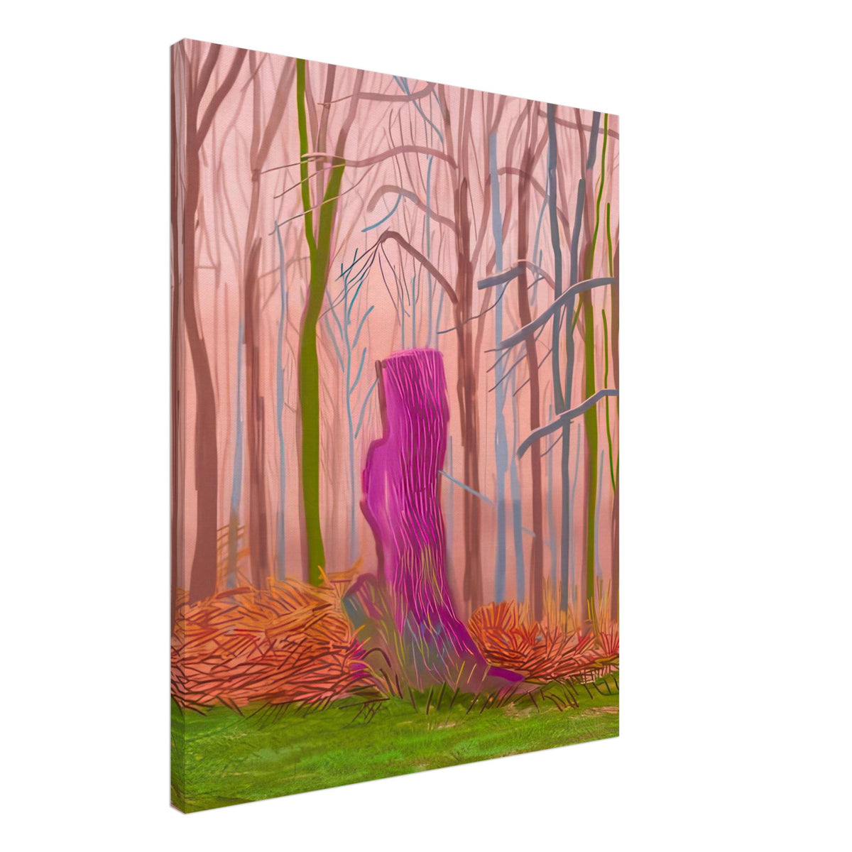 David Hockney, The Arrival of Spring (15 March), woodland path and budding trees, canvas print, 50 × 75 cm (20 × 30 in)