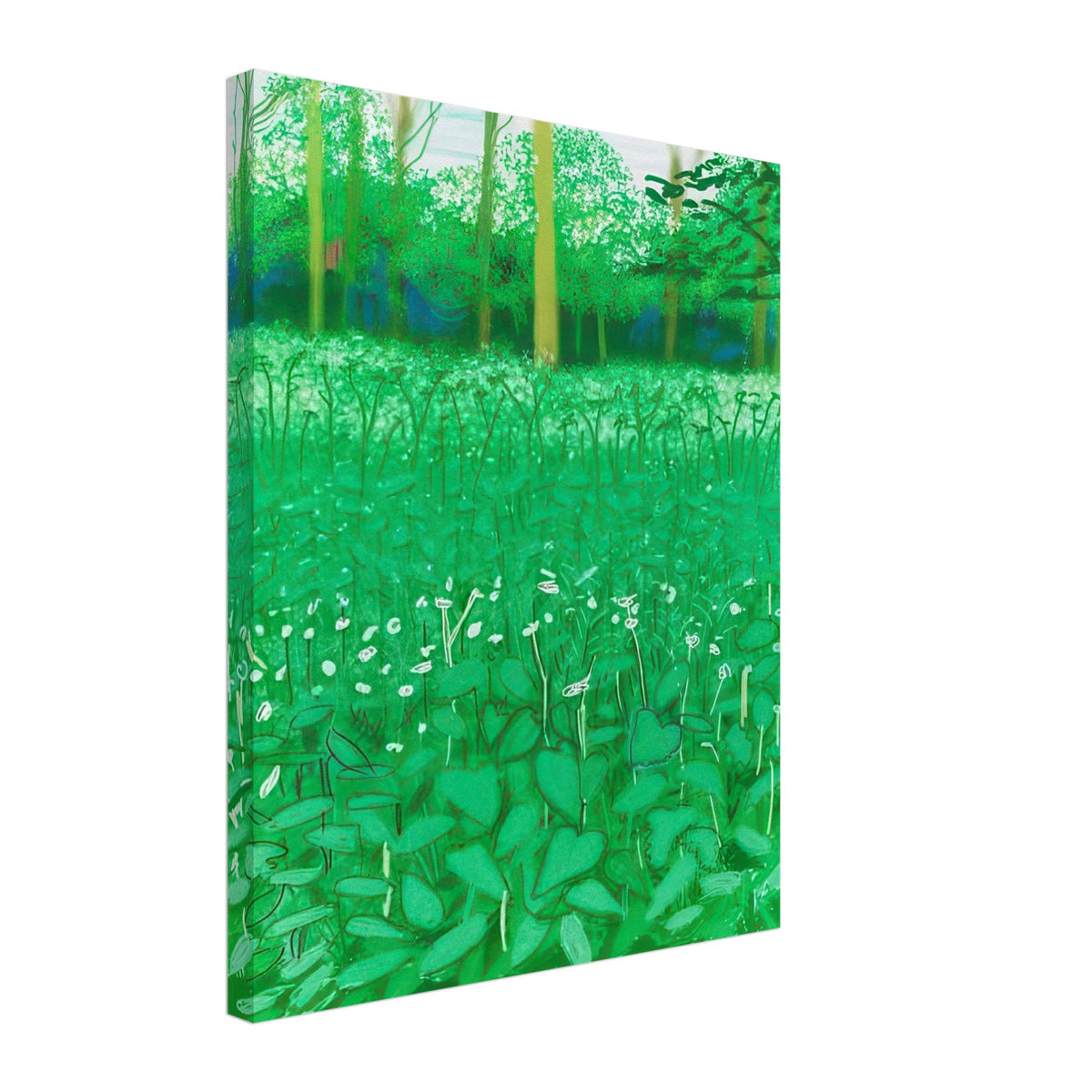 David Hockney, The Arrival of Spring (15 March), woodland path and budding trees, canvas print, 50 × 75 cm (20 × 30 in)