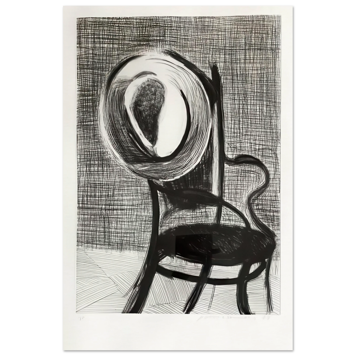 Hat On Chair by David Hockney Poster