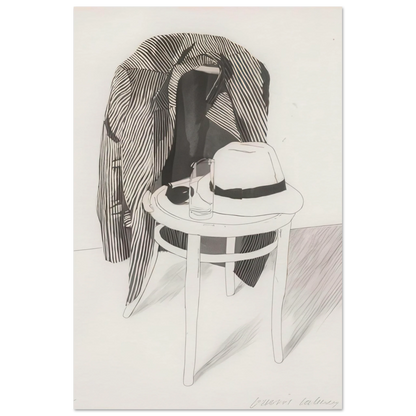 Panama Hat On A Chair With Jacket  by David Hockney Poster
