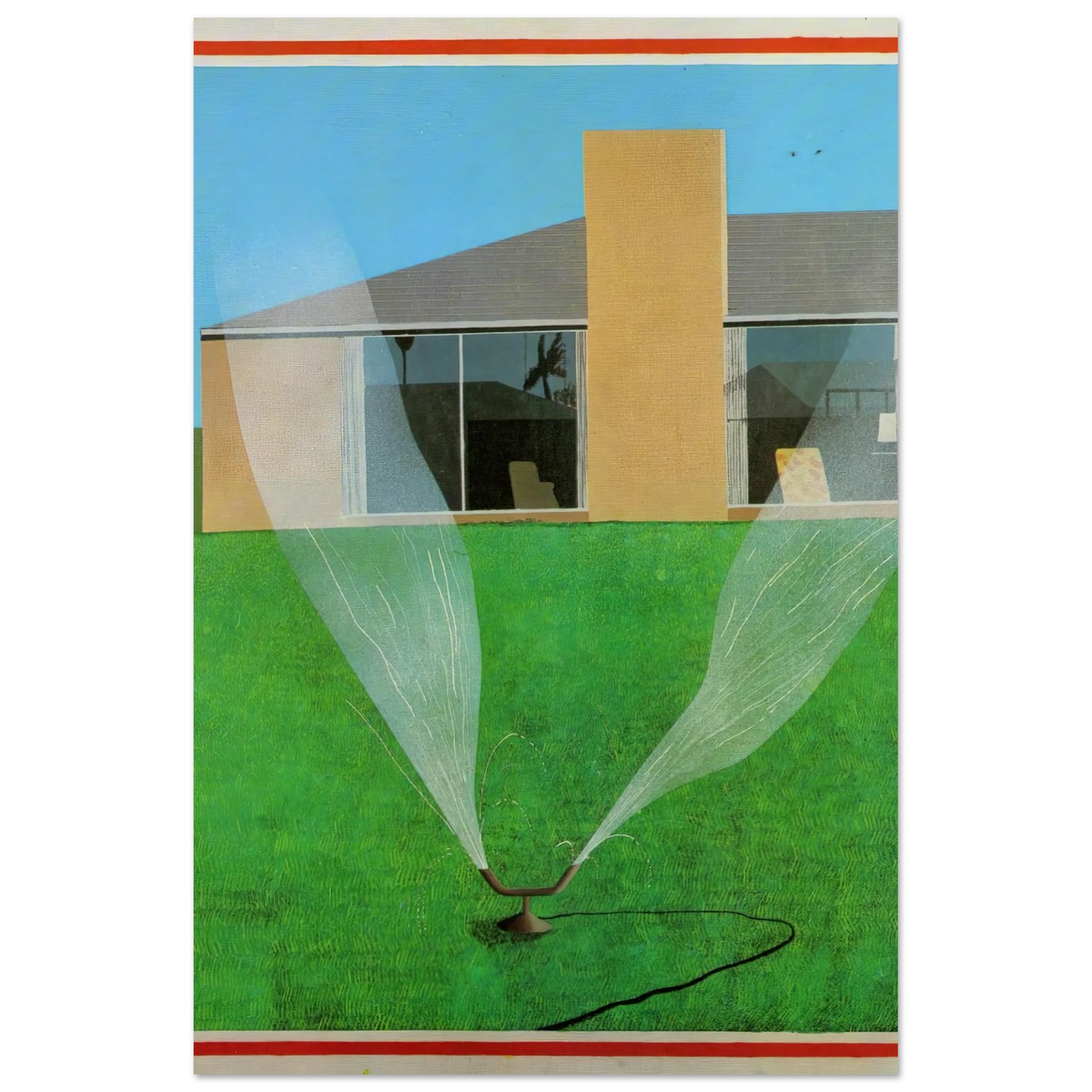 David Hockney A Lawn Sprinkler poster