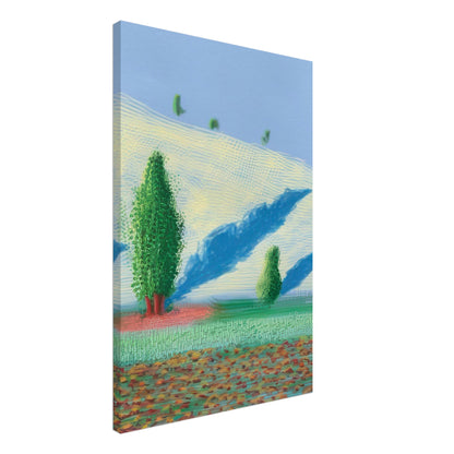 David Hockney, The Yosemite Suite, Yosemite mountains and lush green forests, canvas print, 50 × 60 cm (20 × 24 in)