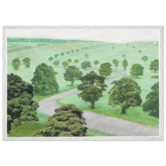 Green Valley by David Hockney 70x100 cm / 28x40″ inches Framed Art Print – Black Wooden Frame