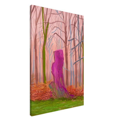 David Hockney, The Arrival of Spring (15 March), woodland path and budding trees, canvas print, 60 × 75 cm (24 × 30 in)