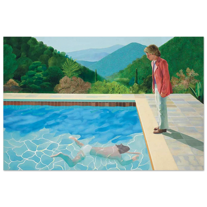 Portrait Of The Artist by David Hockney Poster
