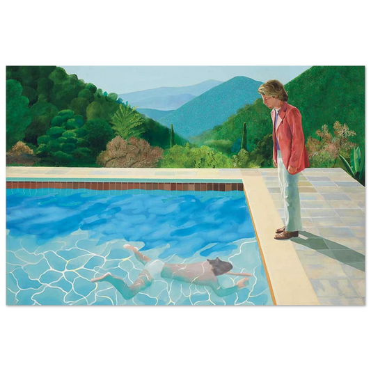 Portrait Of The Artist by David Hockney Poster