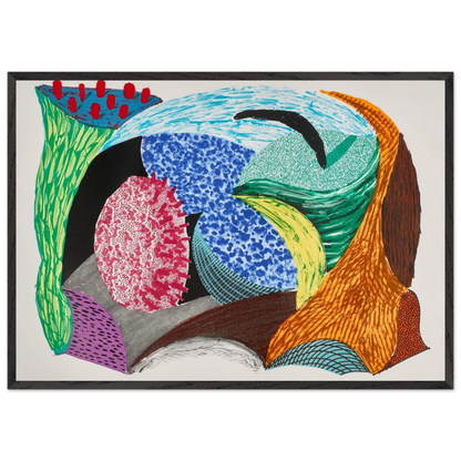 How to Authenticate David Hockney Prints 70x100 cm / 28x40″ inches Framed Art Print – Black Wooden Frame