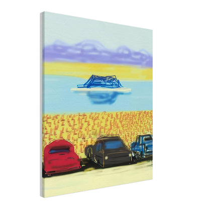 David Hockney, The Yosemite Suite, Yosemite mountains and lush green forests, canvas print, 27 × 35 cm (11 × 14 in)