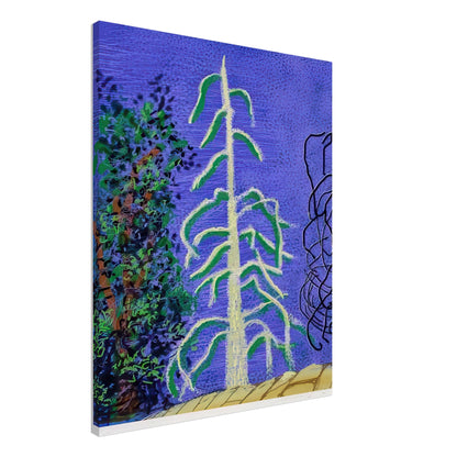 David Hockney, The Yosemite Suite, Yosemite mountains and lush green forests, canvas print, 60 × 75 cm (24 × 30 in)