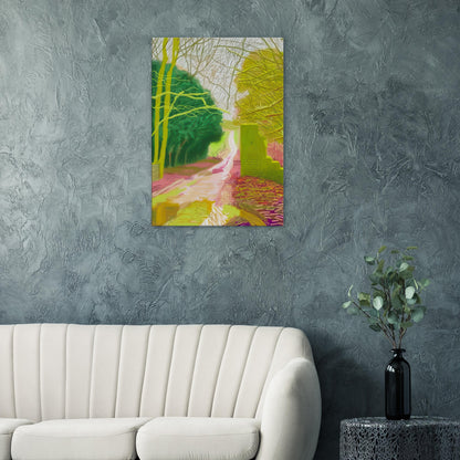 The Arrival of Spring in Woldgate, 15 March — David Hockney canvas wall art inspired by the East Yorkshire countryside.