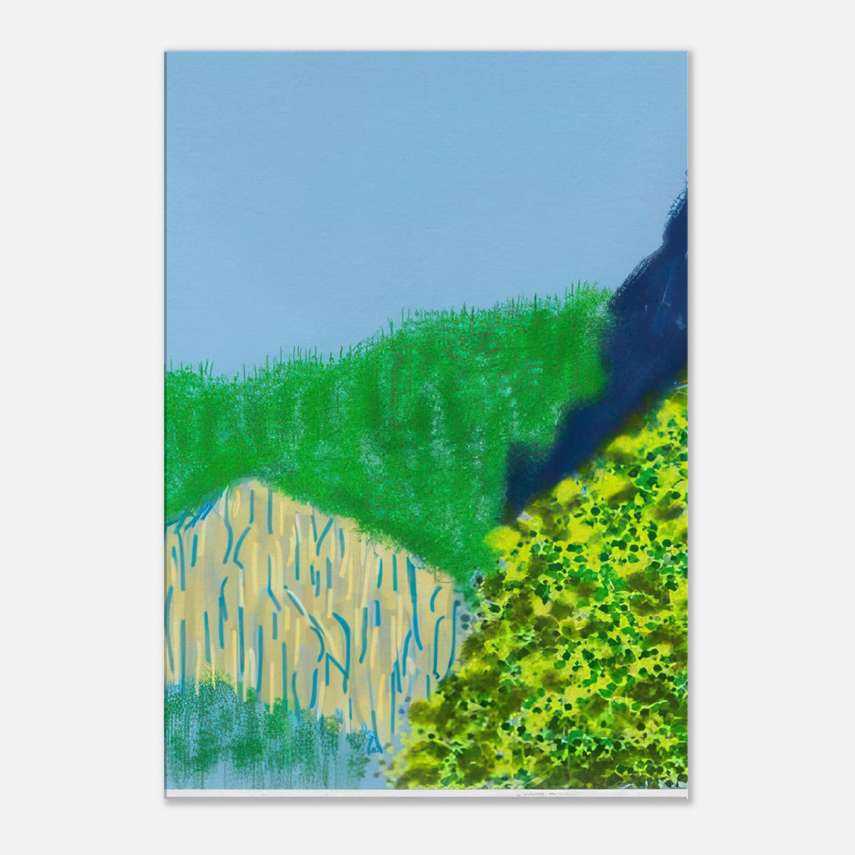 David Hockney, The Yosemite Suite, Yosemite mountains and lush green forests, canvas print