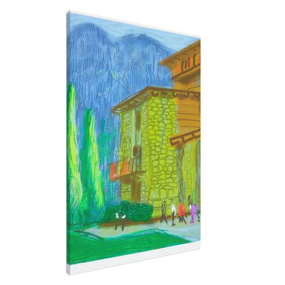David Hockney, The Yosemite Suite, Yosemite mountains and lush green forests, canvas print, 20 × 25 cm (8 × 10 in)
