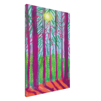 David Hockney, The Yosemite Suite, Yosemite mountains and lush green forests, canvas print, 40 × 60 cm (16 × 24 in)