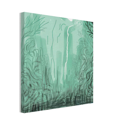 David Hockney, The Yosemite Suite, Yosemite mountains and lush green forests, canvas print, 30 × 40 cm (12 × 16 in)