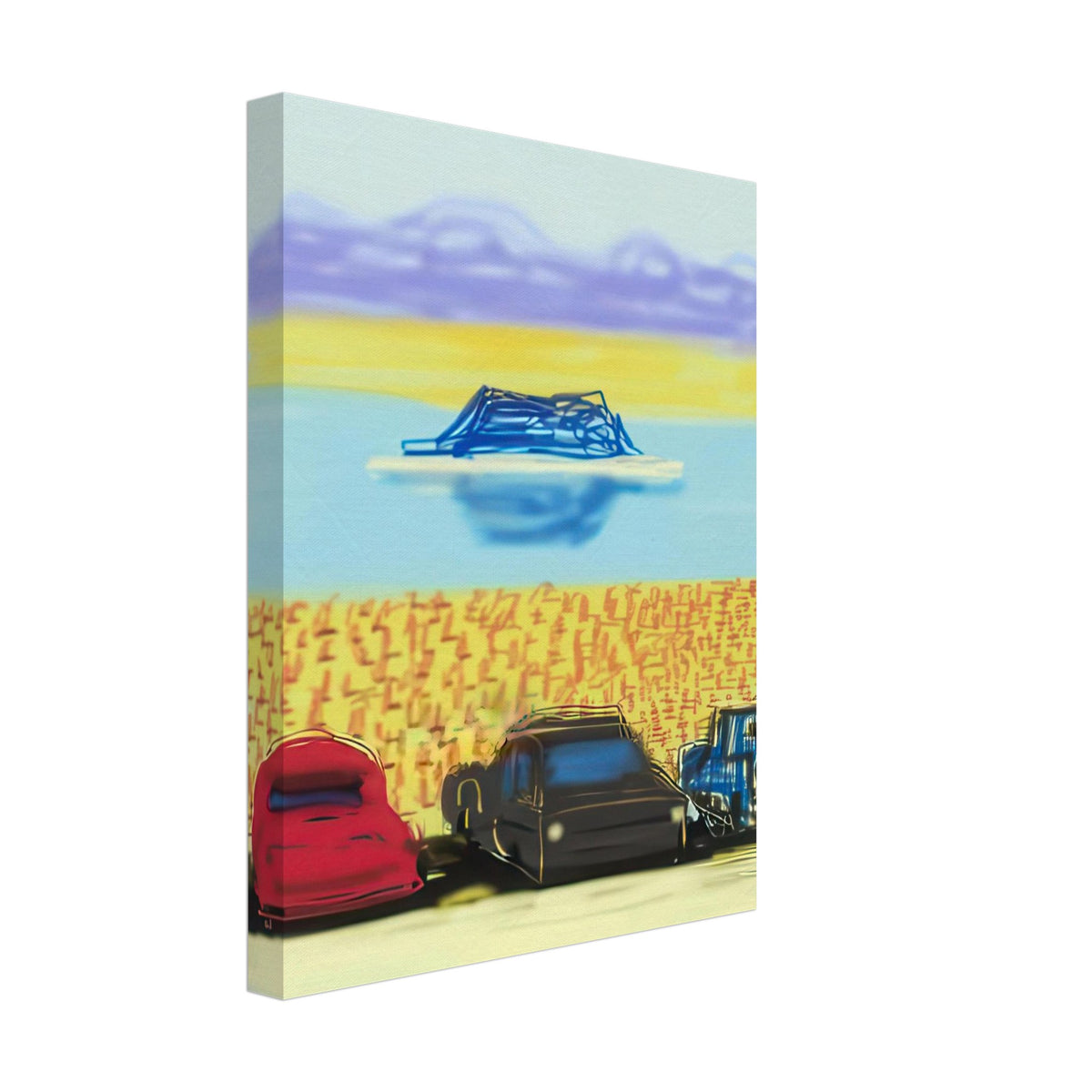 David Hockney, The Yosemite Suite, Yosemite mountains and lush green forests, canvas print, 40 × 50 cm (16 × 20 in)