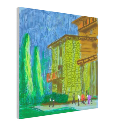 David Hockney, The Yosemite Suite, Yosemite mountains and lush green forests, canvas print, 60 × 75 cm (24 × 30 in)