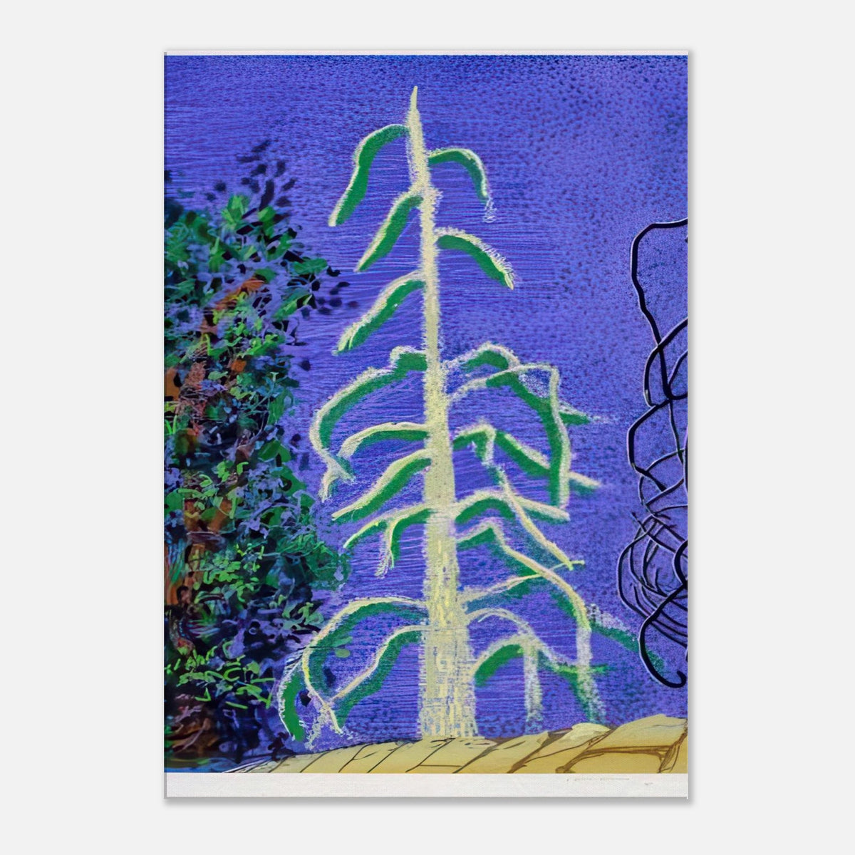 David Hockney, The Yosemite Suite, Yosemite mountains and lush green forests, canvas print