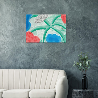 David Hockney canvas print of Landscape With A Plant, July 1986, associated with Hockney's experiments using colour-copy technology.