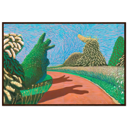 David Hockney May Blossom on the Roman Road framed art print
