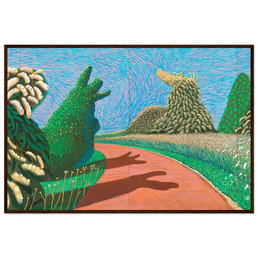 David Hockney May Blossom on the Roman Road framed art print