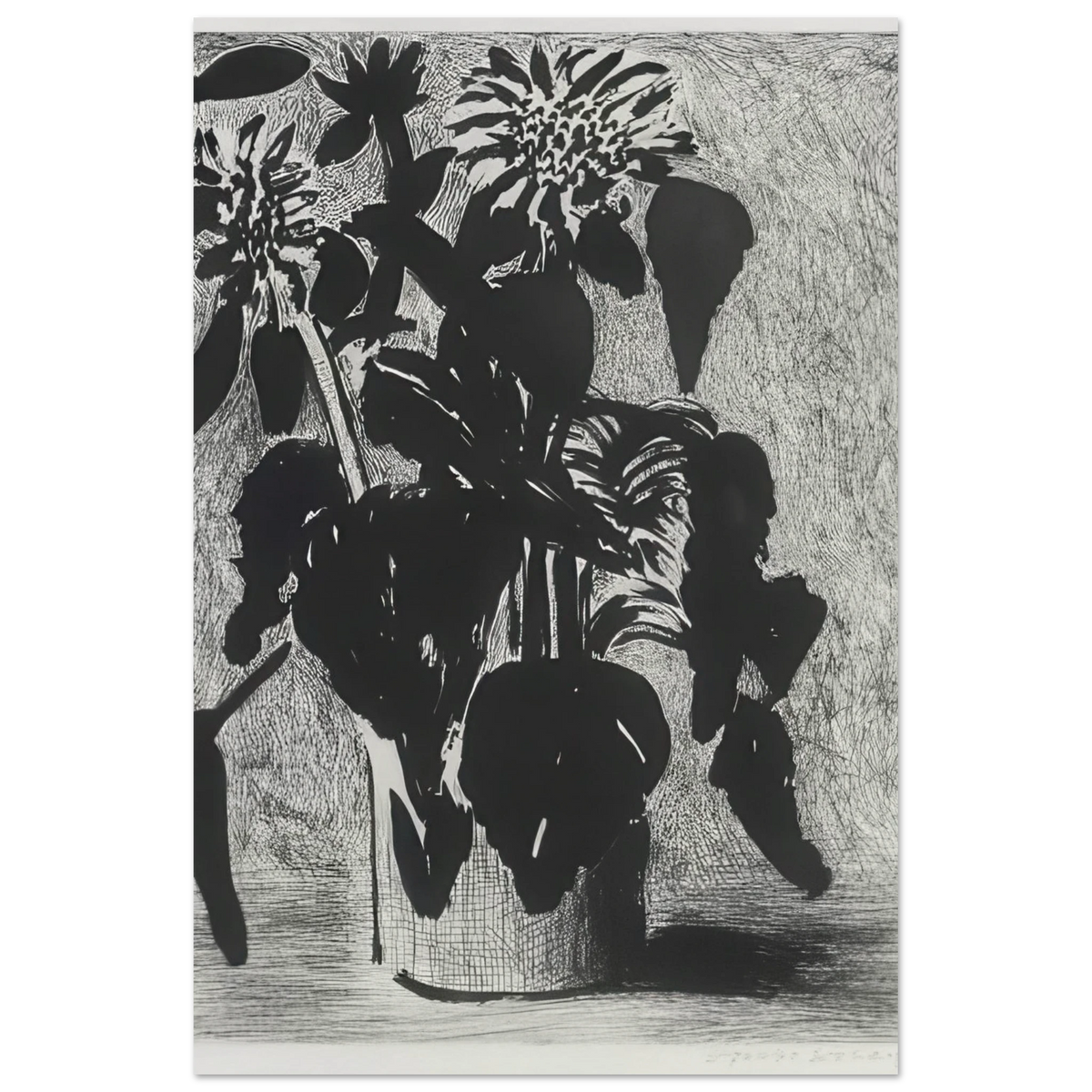 Sunflower II by David Hockney Poster