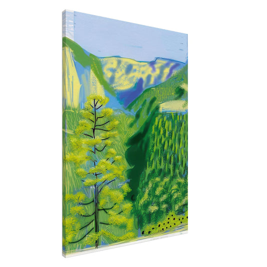 David Hockney, The Yosemite Suite, Yosemite mountains and lush green forests, canvas print, 20 × 25 cm (8 × 10 in)