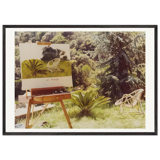 La Chaise  by David Hockney 70x100 cm / 28x40″ inches Framed Art Print – Black Wooden Frame