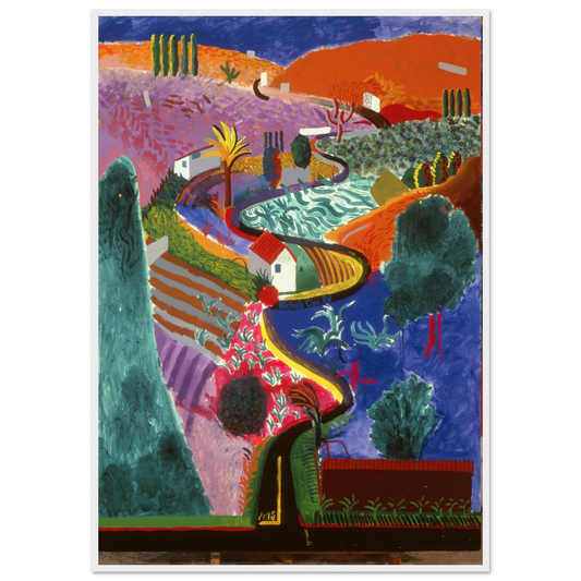 David Hockney Nichols Canyon 1980 wooden framed poster