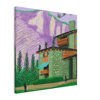 David Hockney, The Yosemite Suite, Yosemite mountains and lush green forests, canvas print, 50 × 70 cm (20 × 28 in)