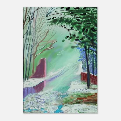 The Arrival of Spring in Woldgate, 15 March — David Hockney canvas wall art inspired by the East Yorkshire countryside.