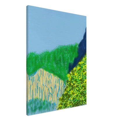 David Hockney, The Yosemite Suite, Yosemite mountains and lush green forests, canvas print, 45 × 60 cm (18 × 24 in)