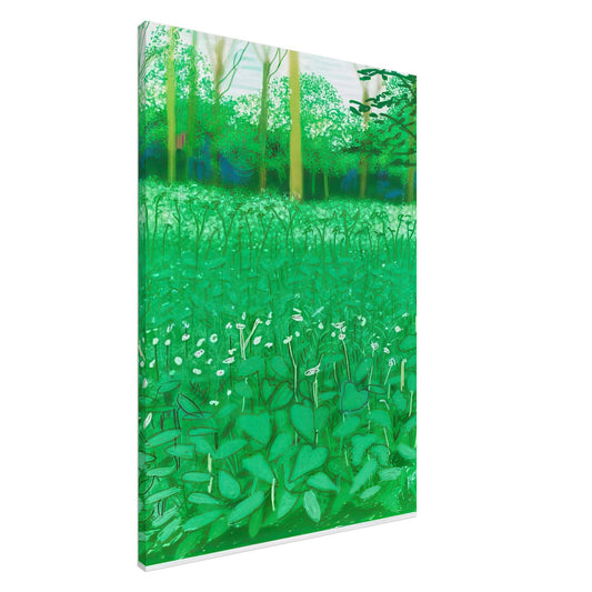 David Hockney, The Arrival of Spring (15 March), woodland path and budding trees, canvas print, 20 × 25 cm (8 × 10 in)