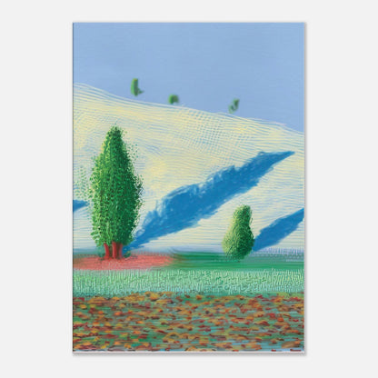David Hockney, The Yosemite Suite, Yosemite mountains and lush green forests, canvas print