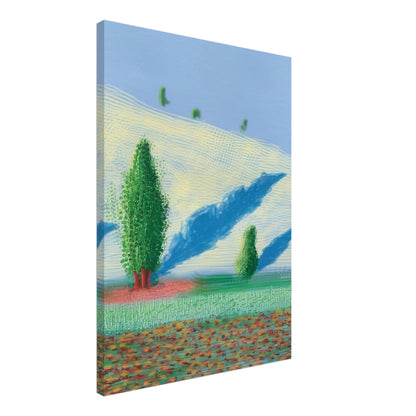 David Hockney, The Yosemite Suite, Yosemite mountains and lush green forests, canvas print, 60 × 80 cm (24 × 32 in)