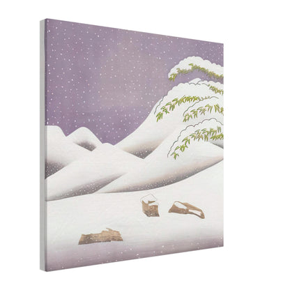 David Hockney, Snow, rolling snowy hills and snow-covered branches, canvas print, 60 × 60 cm (24 × 24 in)